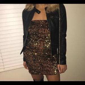 Gold Sequin Dress
